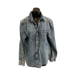 Acid Wash Jean Shirt- Divided-H&M-Retro Style